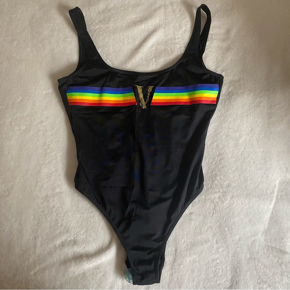 Versace. Pride X Versace Black Swimsuit. Size 2